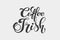 Coffee irish. Handwritten lettering design elements. Template and concept for cafe, menu, coffee house, shop advertising, coffee