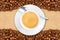 Coffee jute background