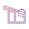 Coffee knock box outline icon. Container for dumping processed ground. Isolated vector illustration