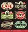 Coffee labels and stickers collection