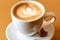 coffee latte art heart creamy