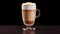 Coffee latte, featuring a creamy layer of milk atop a velvety espresso. Generative AI