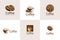 Coffee logo bundle template design vector