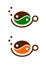 Coffee logo. Coffee fish