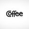 Coffee logo. Lettering isolated on white background