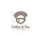 Coffee logo with line, Espresso icon, Coffee mug logo,