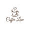 Coffee Love Logo Design. Good for cafes, coffee shops