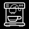 Coffee machine appliance. isolated icon vector illustration. outline design cofee machine for office