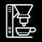 Coffee machine appliance. isolated icon vector illustration. outline design cofee machine for office