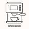 Coffee machine. Coffee Production. Minimal Infographic icon. Espresso Machine, Premium