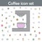 Coffee machine colored icon. Coffee icons universal set for web and mobile