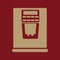 The coffee machine icon. Espresso and latte symbol. Flat