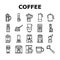 Coffee Make Machine And Accessory Icons Set Vector