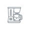 coffee maker icon vector from coffee shop concept. Thin line illustration of coffee maker editable stroke. coffee maker linear