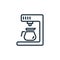 coffee maker icon vector from kitchen concept. Thin line illustration of coffee maker editable stroke. coffee maker linear sign