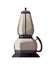 Coffee maker machine icon. Kitchen accessorie for making a drink. Isolated electronic equipment