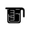 Coffee measuring cup black glyph icon