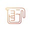 Coffee measuring cup gradient linear vector icon