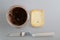 Coffee Melting Chocolate Jar and a Bread Slice