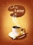 Coffee Menu for restaurant, cafe, bar on canvas art backround