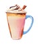 Coffee Milkshake Colorful Watercolor Illustration
