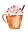 Coffee Milkshake Colorful Watercolor Illustration