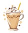 Coffee Milkshake Watercolor Illustration