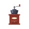 Coffee mill or grinder, vector icon or clipart.