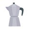 Coffee moka pot retro isolated icon style