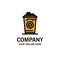 Coffee, Mug, Starbucks, Black Coffee Business Logo Template. Flat Color