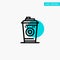 Coffee, Mug, Starbucks, Black Coffee turquoise highlight circle point Vector icon