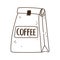 Coffee pack product gourmet line icon style