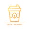 Coffee pixel perfect gradient linear vector icon