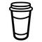 Coffee plastic cup icon