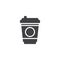 Coffee Plastic Cup vector icon