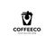 Coffee point logo template. Cafe place vector design