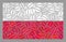 Coffee Poland Flag - Collage with Coffee Seeds