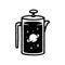 COFFEE POT WITH PLANET BLACK WHITE