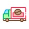 Coffee production delivery icon vector outline illustration