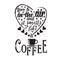 Coffee Quote good for poster. Love is in the air and it smells like coffee