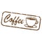 Coffee Rectangular Rubber Stamp