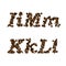 Coffee seed font