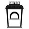 Coffee selling icon, simple style.