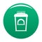Coffee selling icon vector green