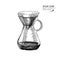 Coffee set. Hand drawn pour over, modern alternative barista equipment. Vector engraved icon. Morning fresh drink. For