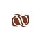 Coffee shape abstract geometric design symbol logo vector