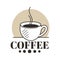 Coffee shop or cafe isolated icon, hot drink in cup