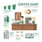 Coffee shop infographic flat design