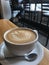 Coffee shop latte