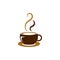 Coffee shop logo vector illustration. Espresso coffee icon symbol.